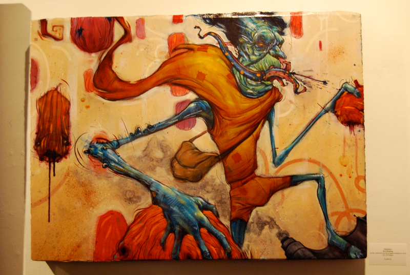 Illustration for article titled Trippy Re-Interpretations of Stan Lee's Comic Book Characters at Art Show